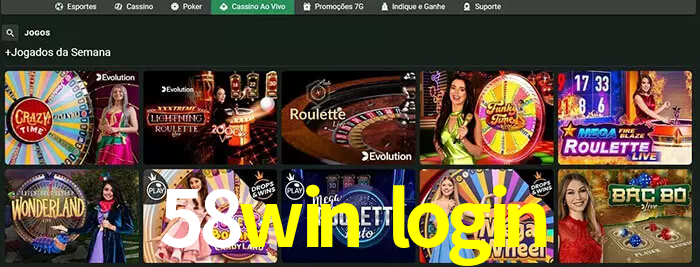 58win login bet